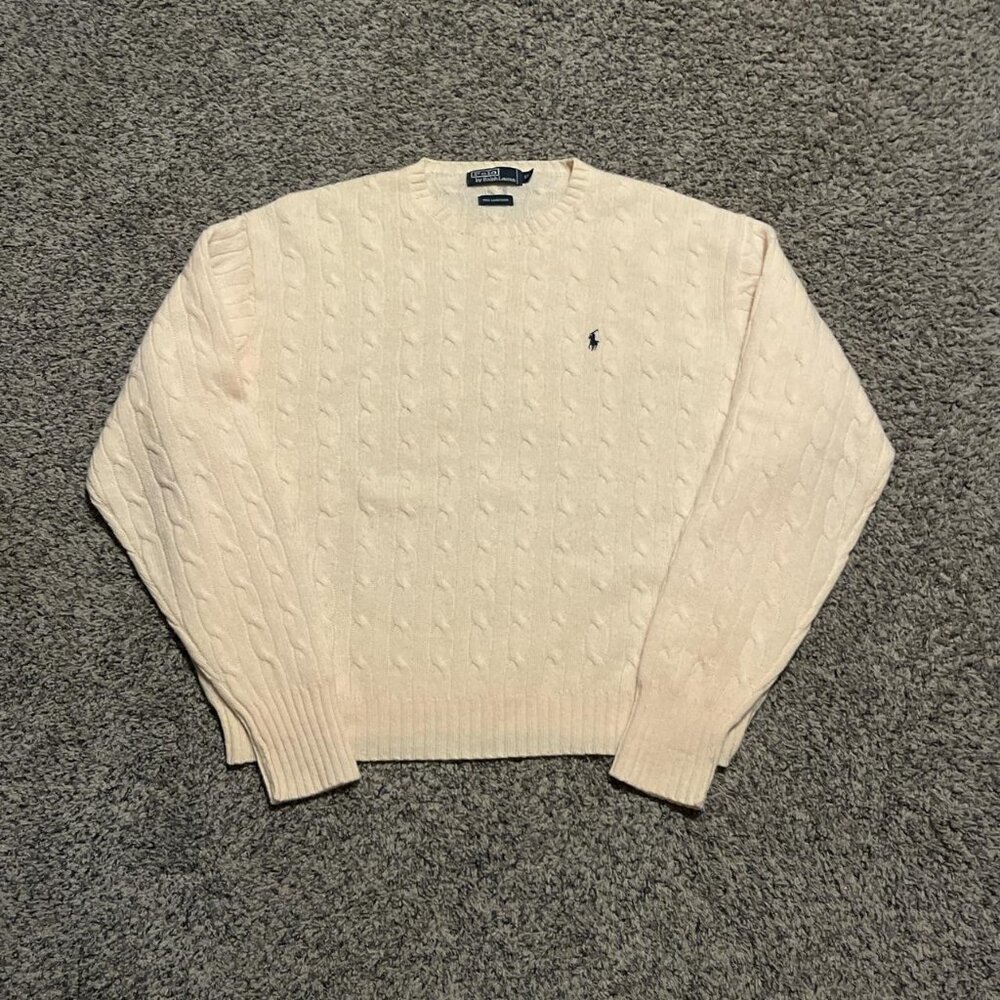 Vintage Polo Ralph Lauren Lambswool Cream Sweater